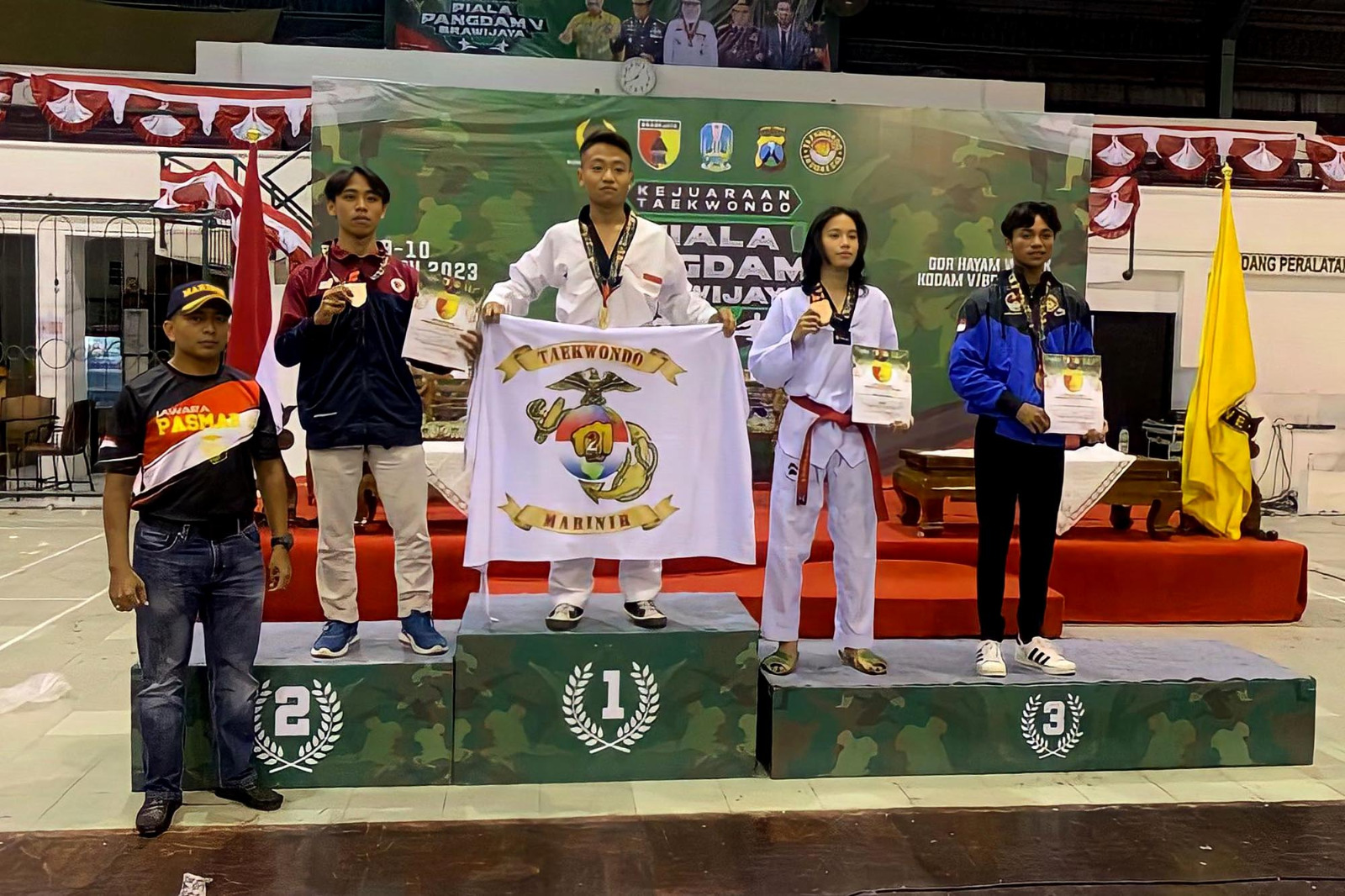 Atlet Taekwondo Yonif 5 Marinir Torehkan Prestasi Di Kejuaraan Piala ...