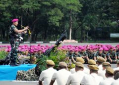 Apel Marinir Wilayah Tengah, Pangkormar Bakar Semangat Prajurit Petarung di Karangpilang