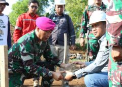 Komandan Kolatmar Letakkan Batu Pertama Pembangunan Gedung dan Garase Jihandak Puslatsus