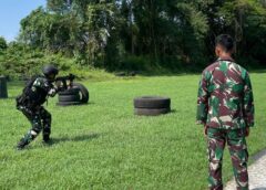 Tingkatkan Kemampuan Dan Naluri Tempur, Prajurit Yonif 3 Marinir Laksanakan Latihan Menembak Reaksi Lanjutan