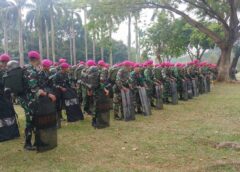 Prajurit Resimen Zeni 1 Marinir Laksanakan Pengamanan Wilayah