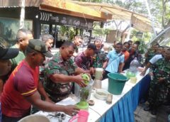 Peduli Lingkungan, Prajurit Yonranratfib 2 Marinir Ikuti Sosialisasi Pembuatan Pupuk Cair Prebiotik Ramah Lingkungan