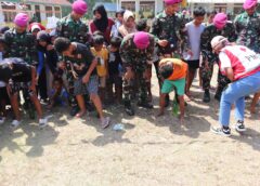 BANTU PEMULIHAN TRAUMA DAN KESEHATAN WARGA, SATGAS GULBENCAL TNI AL GELAR TRAUMA HEALING DAN YANKES DI NTT