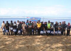 Sambut Hari Jadi TNI Angkatan Laut Ke 81 Tahun 2026, Puslatpurmar 4 Purboyo Gelar Aksi Bersih Pantai 