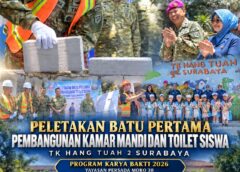 Dankolatmar Hadiri Peletakan Batu Pertama Pembangunan Kamar Mandi dan Toilet Siswa TK Hang Tuah 2 Surabaya