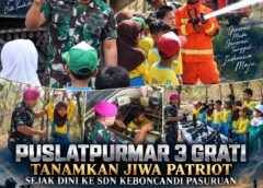 Puslatpurmar 3 Grati Tanamkan Jiwa Patriot Sejak Dini Ke Siswa SDN Pasuruan 