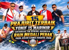 Prajurit Terbaik Yonif 15 Marinir Antarkan Tim Rowing Indonesia Raih Medali Perak pada Asian Games Nagoya 2026