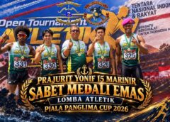 Prajurit Yonif 15 Marinir Sabet Medali Emas Lomba Atletik Piala Panglima Cup 2026